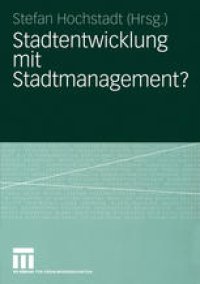 cover of the book Stadtentwicklung mit Stadtmanagement?