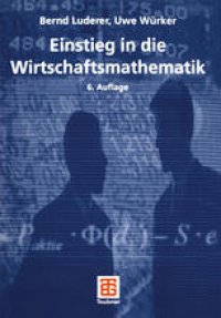 cover of the book Einstieg in die Wirtschaftsmathematik