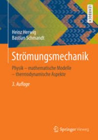 cover of the book Strömungsmechanik: Physik – mathematische Modelle – thermodynamische Aspekte