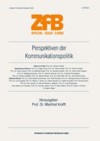 cover of the book Perspektiven der Kommunikationspolitik