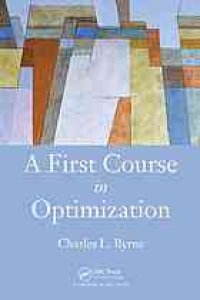 cover of the book A first course in optimization