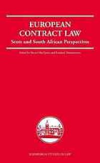 cover of the book European contract law : Scots and South African perspectives