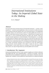 cover of the book International institutions today : an imperial global state in the making