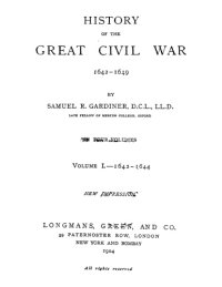 cover of the book History of the great civil war, 1642-1649