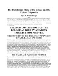 cover of the book The Babylonian story of the deluge and the epic of Gilgamish, with an account of the royal libraries of Nineveh; with eighteen illustrations