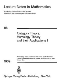 cover of the book Category Theory, Homology Theory and their Applications I