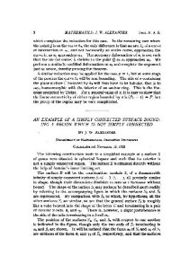 cover of the book An Example of a Simply Connected Surface Bounding a Region which is not Simply Connected