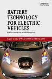 cover of the book Battery technology for electric vehicles : public science and private innovation