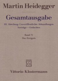 cover of the book Gesamtausgabe. 4 Abteilungen / 3. Abt: Das Ereignis