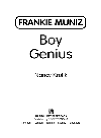 cover of the book Frankie Muniz Boy Genius