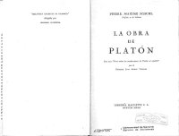 cover of the book La obra de Platón