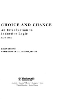 cover of the book Choice and Chance