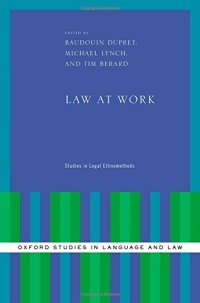 cover of the book Law at Work: Studies in Legal Ethnomethods