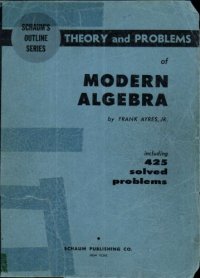 cover of the book Schaum's outline of theory and problems of modern algebra