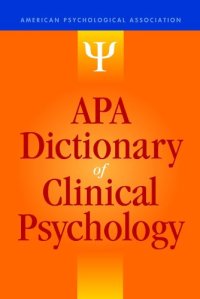 cover of the book APA Dictionary of Clinical Psychology