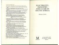 cover of the book Electricity, industry, and class in South Africa