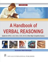 cover of the book Handbook of verbal reasoning : [useful for U.P.S.C., I.A.S., N.D.A., C.D.S., B.C.S. & other major competitive exams]