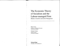 cover of the book The Economic Theory of Socialism and the Labour-Managed Firm