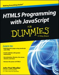 cover of the book HTML5 Programming with javascript For Dummies