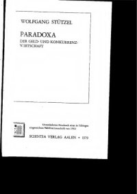 cover of the book Paradoxa der Geld- und Konkurrenzwirtschaft