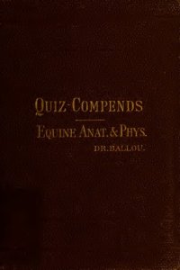 cover of the book A compend of equine anatomy and physiology.