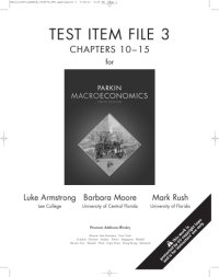 cover of the book Macroeconomics, Testbank 3