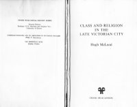 cover of the book Class and religion in the late Victorian city