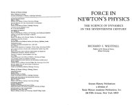 cover of the book Force in Newton's Physics: The science of dynamics in the Seventeenth century