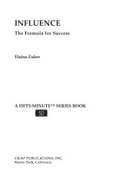 cover of the book Influence : portable power for the '90s