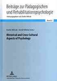 cover of the book Historical and Cross-Cultural Aspects of Psychology