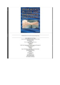 cover of the book Hydralics in civil and environmental engineering