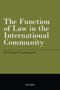 cover of the book The Function of Law in the International Community