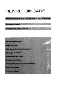 cover of the book Mathematics and Science: Last Essays