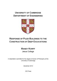 cover of the book Response of Piled Buildings to the Construction of Deep Excavations