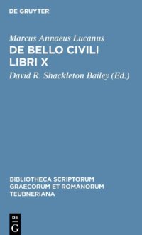 cover of the book De bello civili libri X