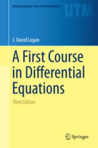 cover of the book A First Course in Differential Equations