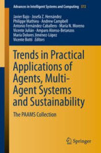 cover of the book Trends in Practical Applications of Agents, Multi-Agent Systems and Sustainability: The PAAMS Collection