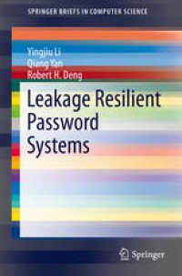 cover of the book Leakage Resilient Password Systems