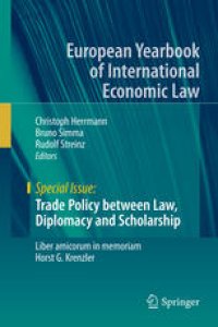 cover of the book Trade Policy between Law, Diplomacy and Scholarship: Liber amicorum in memoriam Horst G. Krenzler