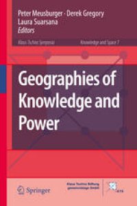 cover of the book Geographies of Knowledge and Power