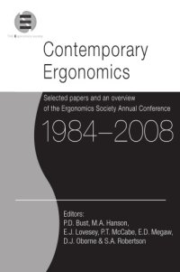 cover of the book Contemporary ergonomics, 1984-2008 : selected papers and an overview of the Ergonomics Society annual conference