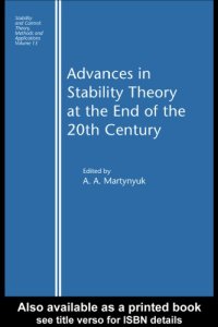 cover of the book Advances in stability theory at the end of the 20th century