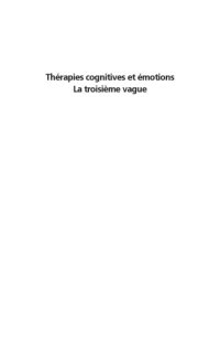 cover of the book Thérapies cognitives et émotions : la troisième vague