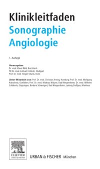 cover of the book Klinikleitfaden Sonographie Angiologie