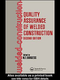 cover of the book Quality assurance of welded construction