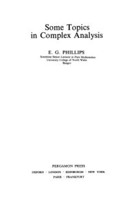 cover of the book Some topics in complex analysis