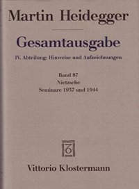 cover of the book Nietzsche: Seminare 1937 und 1944 1. Nietzsches metaphysische Grundstellung