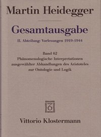 cover of the book Phänomenologische Interpretationen ausgewählter Abhandlungen des Aristoteles zur Ontologie und Logik