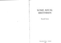 cover of the book Some Arval Brethren