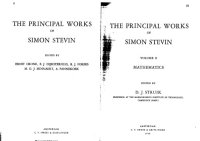 cover of the book The Principal Works of Simon Stevin. Volume II: Mathematics